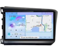 Dispositivo de navegación para automóviles Radio estéreo para Coche Android 15 para Honda para Civic 2012-2015, con Carplay inalámbrico, Enlace de Espejo y Bluetooth(8 Core 4g+WiFi 8g+128g)