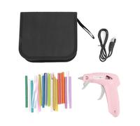Dispositivo de pegamento caliente inalámbrico de mano eléctrico recargable por USB, dispositivo de pegamento antigoteo para manualidades, color rosa