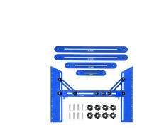 Dispositivo de plantilla modificable para peldaños de escalera para medir 11.5 para calibre de aleación de aluminio de 60 pulgadas con bloqueo de ángulo compatible con elevación de escalera (azul)