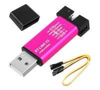 Dispositivo de Programación St-Link V2,Mini Adaptador de Programación,Emulador y Depurador para Stm8 Stm32 con Cable Dupont,Incluye Carcasa de Aluminio,Compatible con Arduino,Color aleatorio