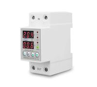 Dispositivo de protección contra sobretensión y subtensión ajustable for carril DIN 230 V. Relé protector corriente monitorización, límite 40 A 60 A(L N 230V 80A)