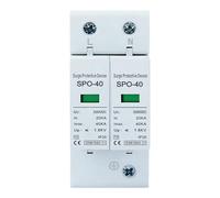 Dispositivo de protección contra sobretensiones 2P, 500 V CC máx. 40 kA, pararrayos de Baja tensión para Montaje en riel de 35 mm, para energía Solar fotovoltaica.Protector