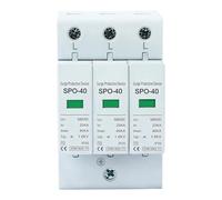 Dispositivo de protección contra sobretensiones 3P, 500 V CC máx. 40 kA, pararrayos de Baja tensión para Montaje en riel de 35 mm, Protector Solar fotovoltaico.