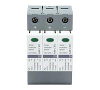 Dispositivo de protección contra sobretensiones 3P 500 V CC máx 40 kA | Protector de energía solar fotovoltaica con protección contra rayos, de bajo voltaje, para montaje en riel de 35 mm
