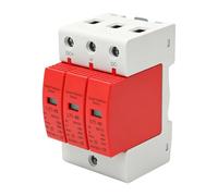 Dispositivo de protección contra sobretensiones 3P 500V CC 20-40kA | Protector de energía solar fotovoltaica con protección contra rayos, de bajo voltaje, para montaje en riel de 35 mm