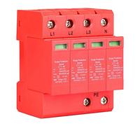 Dispositivo de Protección contra Sobretensiones 40kA 385V 4P - SPD 4P para Casa e Industrial, Protector con Indicador LED, Ideal para Hogar y Equipos Sensibles