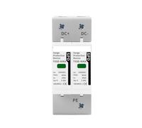 Dispositivo de protección contra sobretensiones CC 600V 800V 1000V 2P 20KA 40KA 60KA Protector de Voltaje Solar PV fotovoltaico pararrayos