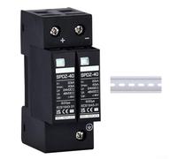 Dispositivo de protección contra sobretensiones para paneles solares, interruptor de circuito industrial DC 24V 2P 40kA, carcasa ignífuga con estado verde/rojo