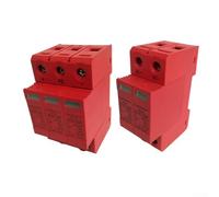 Dispositivo de protección contra sobretensiones para sistemas solares fotovoltaicos 2P 3P 40KA DC1000V con montaje en riel y luz indicadora de color dual (DC1000V 2P40KA)