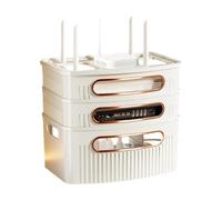 Dispositivo de protección del enrutador Wi-Fi, decorativa de cubierta de enrutador, Estante de módem WiFi impermeable, tapa de de almacenamiento WiFi para cables