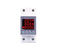 Dispositivo de protección sobretensión y subtensión ajustable con pantalla dual en riel DIN, relé protector 40 A, 63 A, 80 A 220 V(L N 230v 63a,V A Kwh type)
