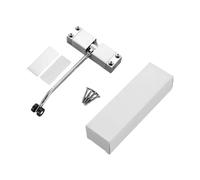 Dispositivo de puerta de cierre automático J60C, tecnología de resorte silencioso, aleaciones resistentes a la corrosión, 1 ud.(Silver)