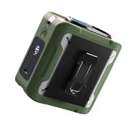 Dispositivo de refrigeración con clip de cintura para exteriores, fuertes flujos de aire, ventilador de cintura con luz y fuente de alimentación, ventilador de 3 velocidades de marcha encendido