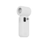 Dispositivo de refrigeración portátil compacto con tecnología de motor eficiente y lectura digital clara de métricas de rendimiento (blanco)