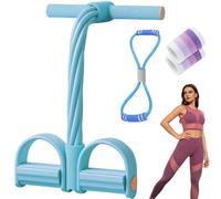 Dispositivo de resistencia de pedal de 8 tubos, banda de resistencia de pedal con asa, ejercicio de extracción de moda, bandas de fitness multifunción ajustables para abdomen, cintura, brazo, pierna