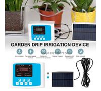 Dispositivo de Riego por Goteo para Jardín, Sistema de Temporizador con Controlador de Bomba Doble, Energía Solar, Dispositivo de Riego Automático Inteligente para Plantas Bule double pump 20m