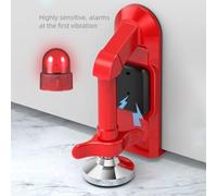 Dispositivo de seguridad de tope de puerta con alarma integrada, cerradura de puerta de aleación portátil diseñada para viajes y uso doméstico con intruso audible (alarma)