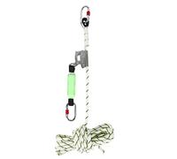 Dispositivo de seguridad deslizante sobre cuerda kernmantle de 13mm, con 2 mosquetones de 25KN, amortiguador de cinta, EPI, dispositivo de aseguramiento en altura (10m)