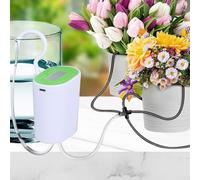 Dispositivo de sistema de riego automático, batería recargable de 2000 mAh para plantas de interior, temporizador programable con 1-16 canales de goteo, alertas de batería baja, uso en el hogar