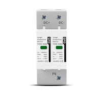 Dispositivo de sobretensión DC SPD 600V 800V 1000V 2P 20KA 40KA 60KA Voltaje Solar PV pararrayos fotovoltaicos 1 Uds(60KA,DC1000V)