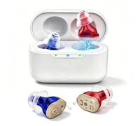 Dispositivo de sonido recargable para adultos, dispositivo de audio invisible con reducción de ruido inteligente, funda de carga de encendido/apagado automático, volúmenes ajustables, cómodo diseño