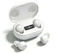 Dispositivo de sonido recargable para personas mayores y adultos, dispositivo de audio digital con auriculares intrauditivos ligeros de 3.2 g, encendido antiaullidos, controles táctiles y funda de