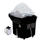 Dispositivo de spa Head con cascada y masaje hidro-jet - bañera profesional de masaje de cabeza con 7 colores de cromoterapia, ideal para salones, spas y hogar (negro + ahumado)