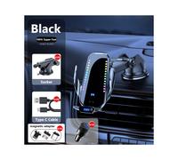(Dispositivo de succión para cargador de coche) Soporte para teléfono de coche RGB de 20 W Cargador