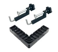 Dispositivo de sujeción de liberación rápida Conjunto de plantilla fijación perforación marco clip ángulo recto 90 grados(Dark Grey)