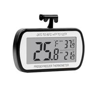 Dispositivo de temperatura de enfriador de pantalla grande con diseño impermeable en la parte trasera que monitorea los grados más altos y más bajos para taladro de negación de alimentos, medidor de