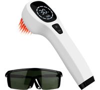 Dispositivo de terapia de luz roja, herramienta portátil de terapia física de pantalla LCD, alivio del dolor de efecto obvio de larga duración para 4pcs de 808 sondas + 12pcs de 650 sondas