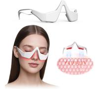Dispositivo de terapia de luz roja para ojeras, gafas masajeadoras de ojos, reduce bolsas y ojeras, alivia la fatiga ocular y reduce arrugas y líneas de expresión