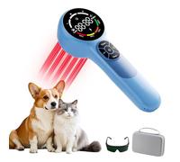 Dispositivo de terapia láser frío de 24 diodos para perro, 5200 mAh, 8 x 808 nm y 16 x 650 nm, terapia láser infrarroja infrarroja de mano con cubierta magnética protectora, dispositivo de tratamiento