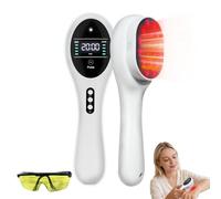 Dispositivo de terapia láser frío para humanos y perros, infrarrojo de 4 x 808 nm y varita de terapia de luz roja de 14 x 650 nm para alivio del dolor, articulaciones, músculos, espalda y rodilla