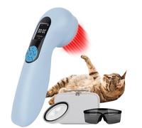 Dispositivo de terapia láser frío para perros, 5 x 808 nm + 10 x 650 nm, terapia de luz roja infrarroja infrarroja de mano con cubierta protectora mejorada, terapia láser para mascotas de 5000 mAh