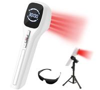 Dispositivo de terapia láser frío para seres humanos, (4 x 808 nm + 14 x 650 nm), terapia de luz roja para alivio del dolor corporal, terapia láser para articulaciones, espalda, rodilla, uso muscular