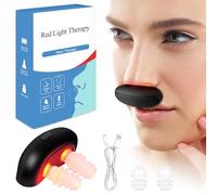 Dispositivo de terapia nasal de luz roja | Terapia de luz roja para nariz y senos paranasales | Terapia de luz roja nasal para congestión, defensa contra alergias y apoyo sinusal | Recargable por USB