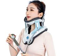 Dispositivo de tracción cervical para el cuello, dispositivo de tracción cervical ajustable con 3 tracciones de potencia y 8 soportes de bolsa de aire integrados, alivio del dolor de cuello y