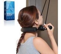Dispositivo de tracción cervical para el cuello para uso doméstico, restaura la curva natural del cuello, estirador de cuello Mochine sobre la puerta para aliviar el dolor de cuello (delgado)