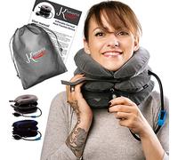 Dispositivo de tracción cervical para el tratamiento del dolor en el hogar, descompresión de la columna vertebral, alivio de tensión muscular, hernia de disco, kit de remedio, Large, Gris, 1