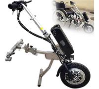 Dispositivo de tracción de silla de ruedas, accesorio de silla de ruedas de bicicleta de mano eléctrica de 500 W, kit de conversión de silla de ruedas eléctrica, con luz delantera y sistema