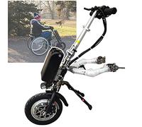 Dispositivo de tracción de silla de ruedas, accesorio de silla de ruedas de bicicleta de mano eléctrica de 500 W, kit de conversión de silla de ruedas eléctrica con luz delantera y sistema d