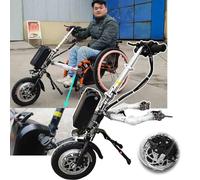 Dispositivo de tracción para silla de ruedas Accesorio eléctrico para bicicleta de mano Extractor de silla de ruedas de 500 W + batería de 15 Ah/17 Ah 48 V, kit de conversión de 3 velocidade