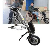 Dispositivo de tracción para silla de ruedas Accesorio para bicicleta de mano eléctrica Extractor de silla de ruedas de 500 W, kit de conversión de silla de ruedas eléctrica - 3 velocidades