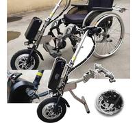 Dispositivo de tracción para silla de ruedas Accesorio para bicicleta de mano eléctrica Extractor de silla de ruedas de 500 W + batería de 15 Ah/17 Ah 48 V, kit de conversión de 3 velocidade