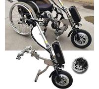 Dispositivo de tracción para Silla de Ruedas Accesorio para Bicicleta eléctrica Dispositivo de tracción para Silla de Ruedas de 500 W + batería de 15 Ah/17 Ah 48 V, Kit de conversión de si