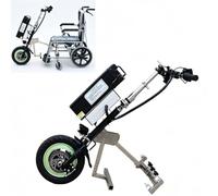 Dispositivo de tracción para Silla de Ruedas de 500 W, Kit eléctrico de conversión para Silla de Ruedas, 3 velocidades, con luz Delantera y Amortiguador,17AH