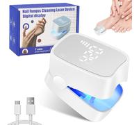 Dispositivo de Tratamiento AntimicóTico de UñAs con VisualizacióN de la Hora, Aparato de Tratamiento láser de Hongos de uñas para Uñas de Manos y Pies, Tratamiento de Hongos de Uñas, 7 minutos al día