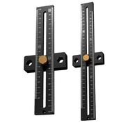 Dispositivo de trazado para carpintería, regla de guía recta, aleación de aluminio, escala transparente, para marcar líneas en madera, 180 mm