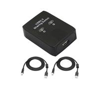 Dispositivo de Uso Compartido de Impresora USB 2.0, 2 Entradas y 1 Salida, Conmutador KVM Manual de 2 Puertos, Divisor, Concentrador, Plug And